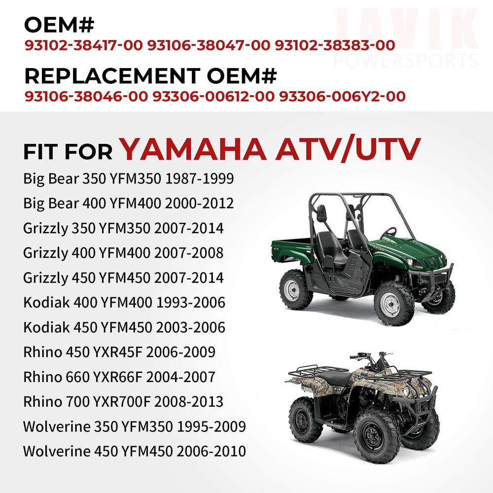 JAVIK bearings and seals for Yamaha Grizzly 350-450 provide durable performance