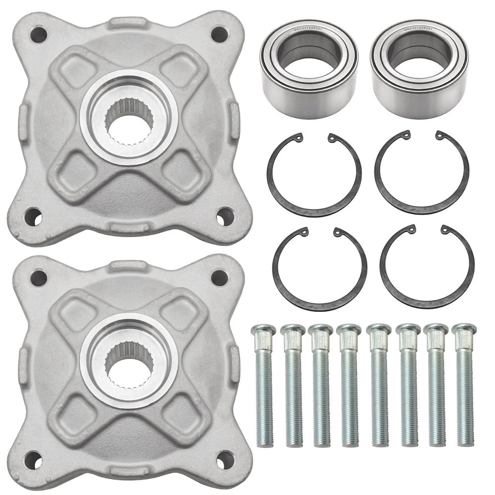 JAVIK front wheel hub pair for Polaris RZR enhances steering stability.