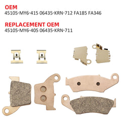 JAVIK rear pad spring included with shims for fit.