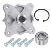JAVIK rear wheel hub kit unboxed showing components for Polaris upgrade