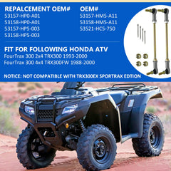 JAVIK right tie rod assembly for TRX300FW-1988-2000 improves steering control and wear resistance