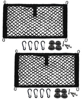 JAVOedge extra-large cargo net 2-pack mounted in trunk to secure gear during travel.