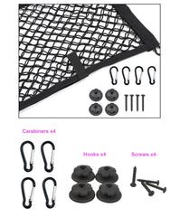 JAVOedge organized gear with cargo net for easy road trip packing.