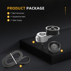 Dodge D150/W150 with JAVOUKA belt tensioner kit highlighting proper tensioning