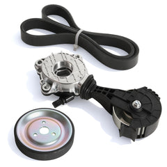 JAVOUKA belt tensioner idler pulley kit for Mini Cooper setup improves belt drive reliability.