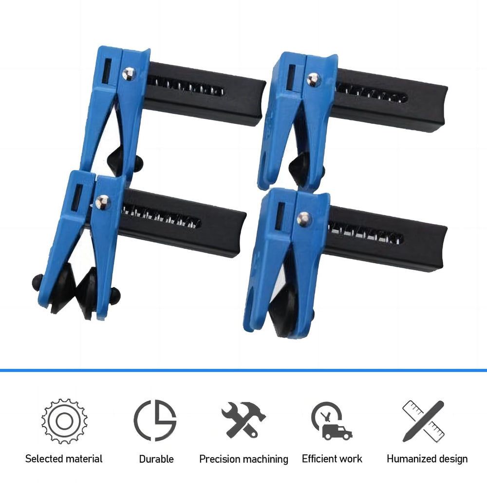 JawGrew spring-loaded clamp supports fast setup and secure stops