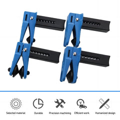 JawGrew spring-loaded clamp supports fast setup and secure stops