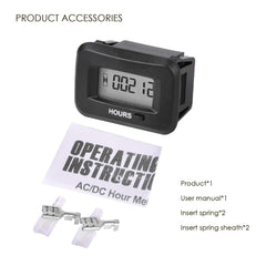 Jayron dual resettable timers panel-mount for independent service intervals.