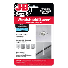 J-B Weld Windshield Saver resin bottle ready for discreet chip repair
