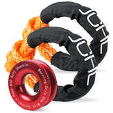 JCHL soft shackle with half-inch rope, durable recovery option for off-road towing.