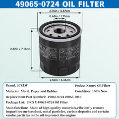 JCKLW oil filter metal shell; thick, sturdy body resists deformation.