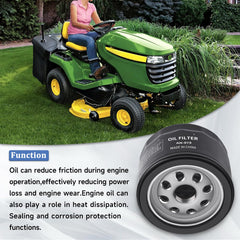 JCKLW oil filter packaging 6-pack for easy mower maintenance.