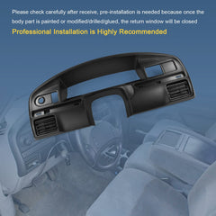JDMSPEED ABS dash bezel enhances durability with lightweight construction.