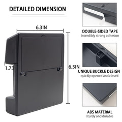 Discreet storage for cash, cards, and small items.