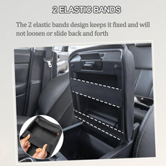 JDMCAR console cover stays in place with two back elastic bands.