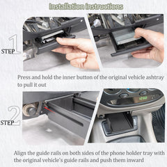 JDMCAR easy installation requires removing the ashtray and placing the organizer.