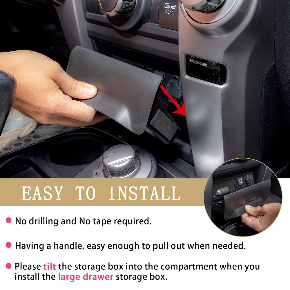 JDMCAR dash-area drawer integrates with the 4Runner interior.