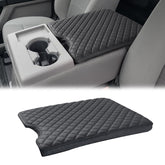 JDMCAR armrest cover top view on a 40/20/40 jump seat protects surface and adds style