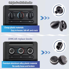 JDMCAR ac control knob illumination enhances dashboard readability in low light