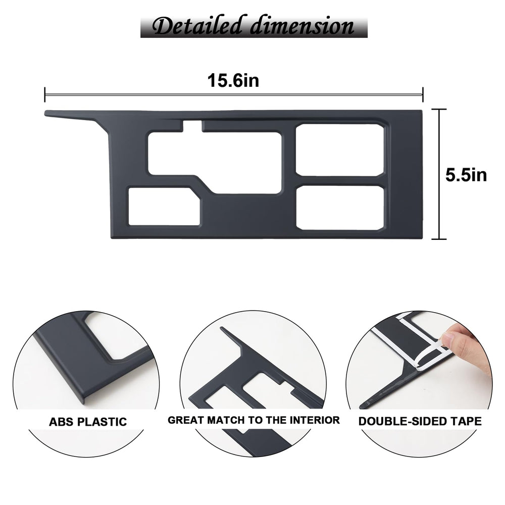JDMCAR gear shift panel durability highlighted by ABS plastic construction