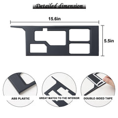 JDMCAR gear shift panel durability highlighted by ABS plastic construction