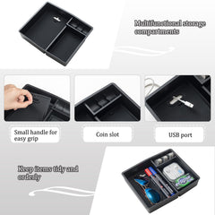 JDMCAR coin holder and secondary storage box keeps loose change and keys tidy.