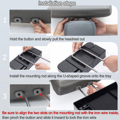 JDMCAR tray with non-slip mat helps secure items and protect surfaces