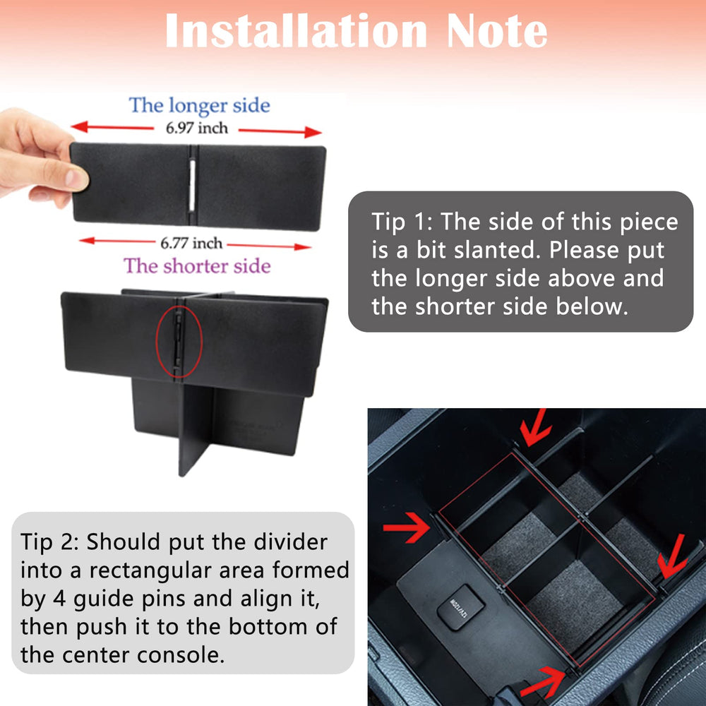 JDMCAR durable-abs-plastic center-console keeps items secure on the road.