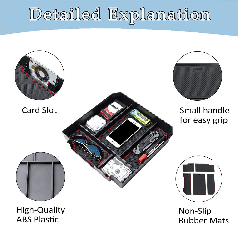 JDMCAR sequoia center console box fit integrates seamlessly