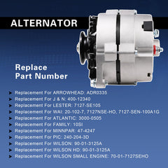 JDMSPEED 105A alternator diecast aluminum body emphasizes lightweight strength and heat dispersion.