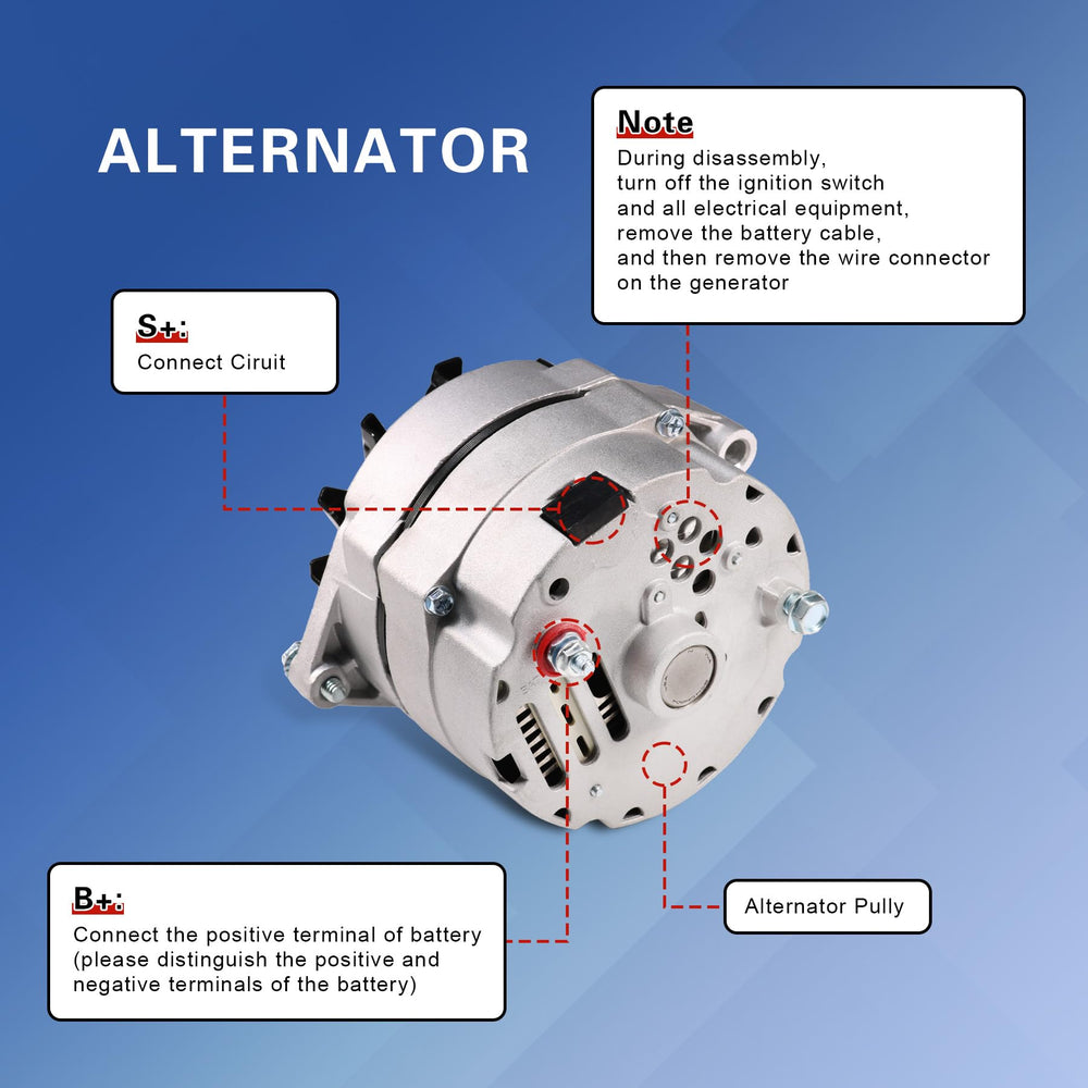 JDMSPEED 105A alternator features external insulation coating to help prevent short circuits.