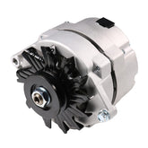 JDMSPEED 105A alternator front view shows compact self-exciting design for reliable vehicle power.
