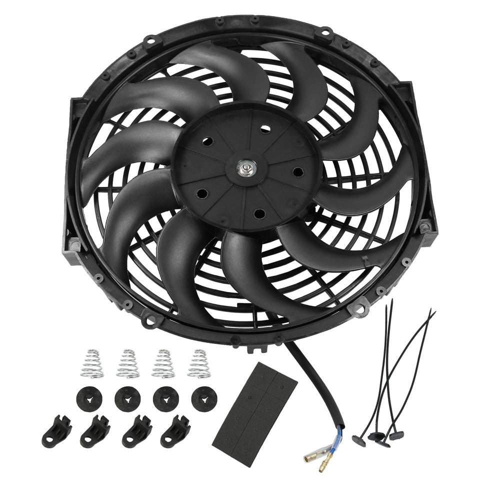 JDMSPEED 12-inch universal slim fan in action demonstrates cooling performance
