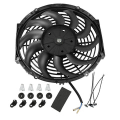 JDMSPEED 12-inch universal slim fan in action demonstrates cooling performance