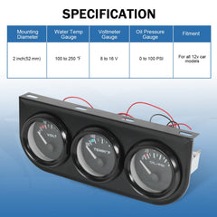 JDMSPEED water temperature gauge shows current engine temperature range