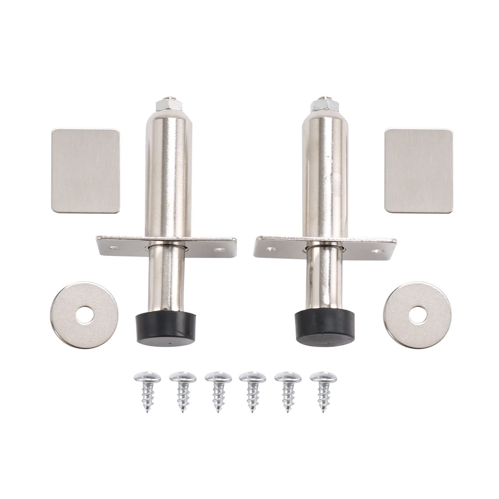 JDMSPEED stainless chrome door poppers front view showing durable construction