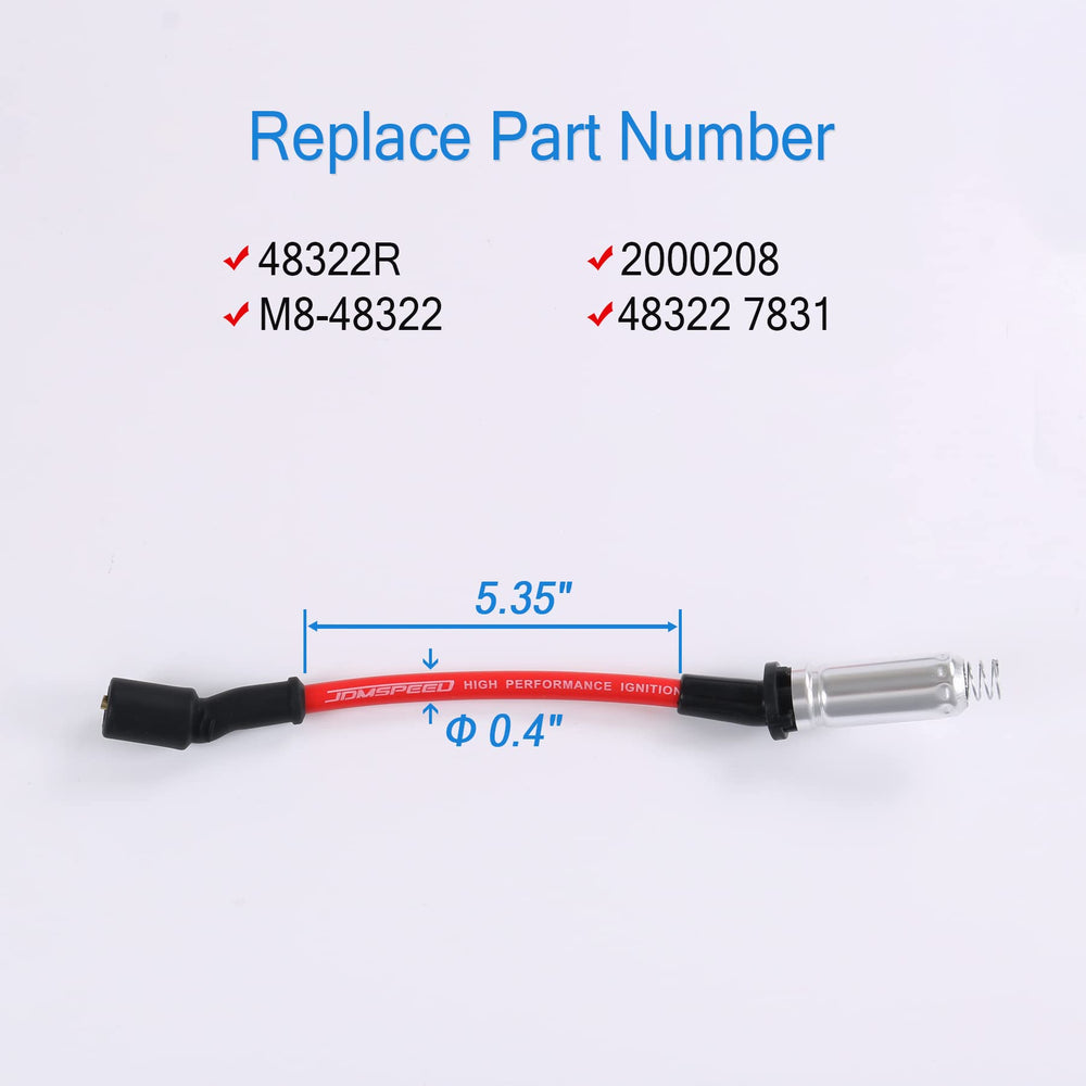 JDMSPEED spark plug wires M8-48322, durable ignition connections for reliable starts.