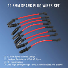 JDMSPEED spiral-wound design close-up highlighting 10.5mm conductor for strong spark.