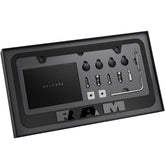 JDMstyle black license plate frame front view with a sleek protective finish.