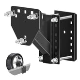 JEACENT spare tire mount three-nut close-up showing secure locking.