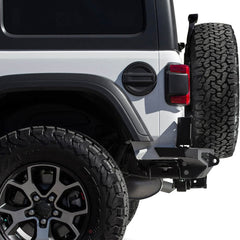 Black finish matches Wrangler's rugged silhouette for a cohesive look.