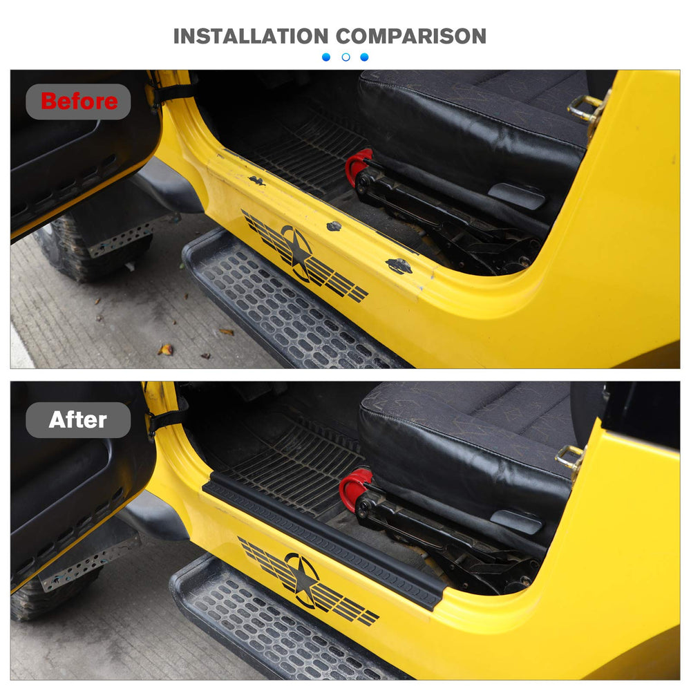 Jecar easy install door sill with adhesive tape for quick setup.