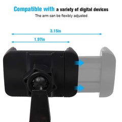 JeCar dash phone holder adjustable opening fits most phones securely.