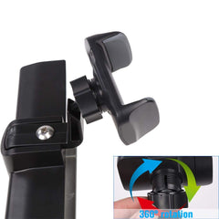 JeCar dash phone mount 360-rotation allows safe landscape or portrait viewing.