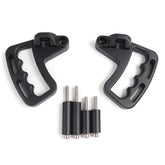 JeCar Front Grab Handles mounted on a Jeep Wrangler for easier entry on rugged trails.