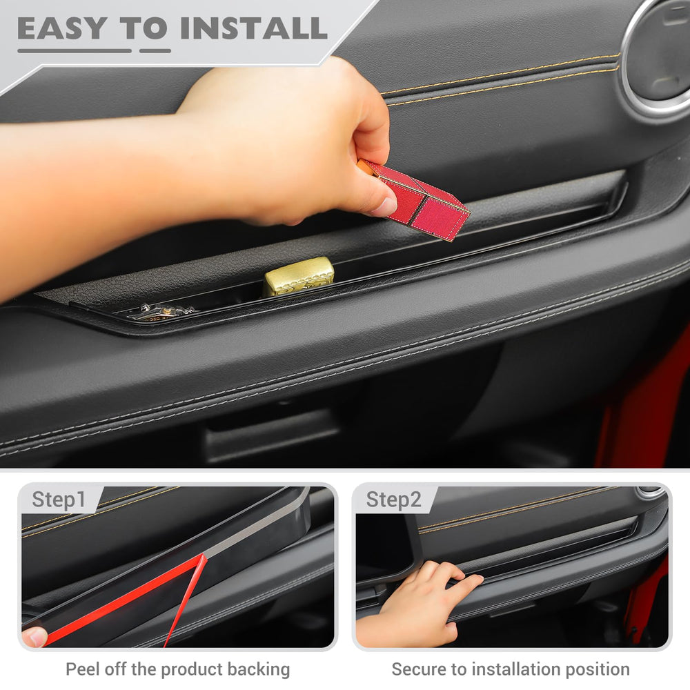 JeCar Grab Bar Tray installs quickly with stick-on tape and minimal prep.