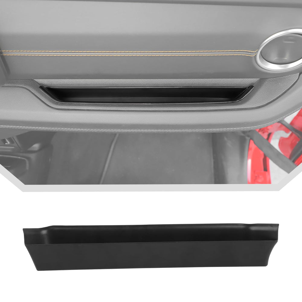 JeCar Grab Bar Tray installed in Wrangler JL passenger handle adds compact storage.