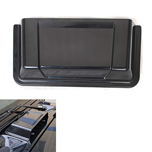 JeCar hood vent scoop installed on Jeep Wrangler, quick adhesive install.