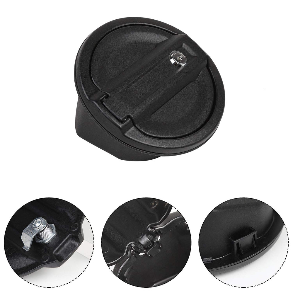 JeCar Jeep JL fuel door cover with aluminum base improves durability and fit.