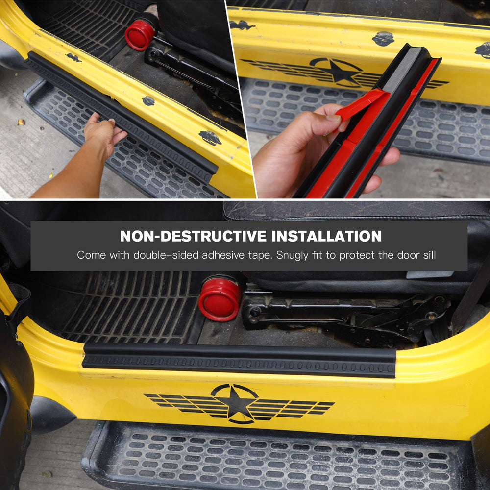 Jecar no drill installation saves time while protecting sills.